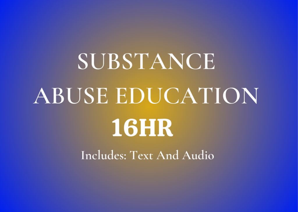 16HR Substance Abuse Education Revive Intellect